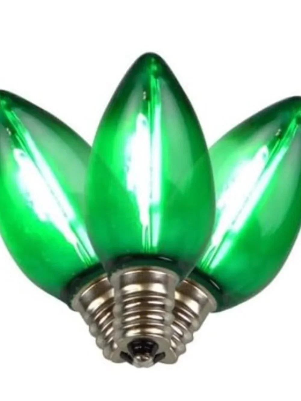 Holiday Bright Lights LED C7 Green 25 ct Replacement Christmas Light Bulbs